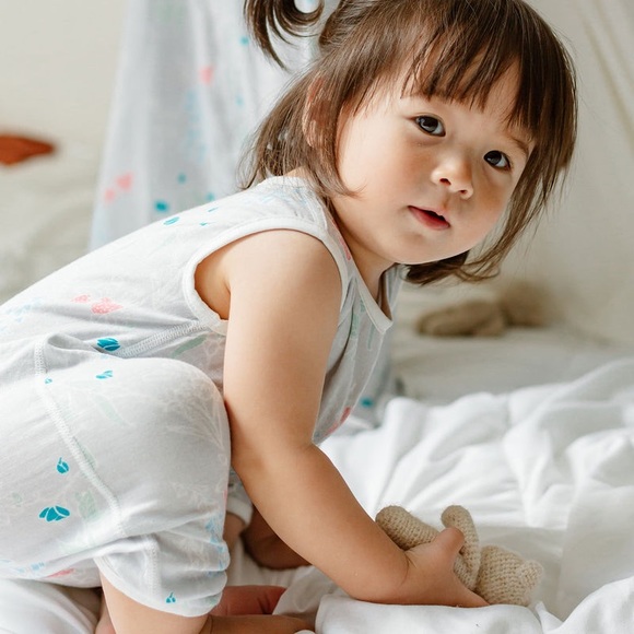 Two Brand New Bamboo Pima Sleeveless Rompers by Nest Design - Picture 7 of 16